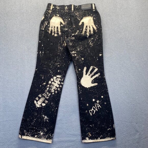 New York & Company Women's Boot Cut Black Jeans Dark Wash Stretch Size 14Petite - Picture 2 of 13